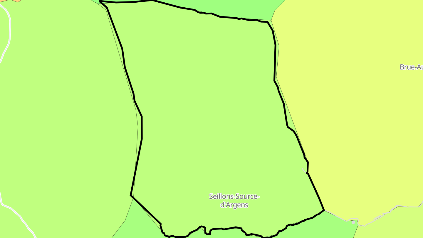 Carte des prix de l'immobilier Seillons-Source-d'Argens