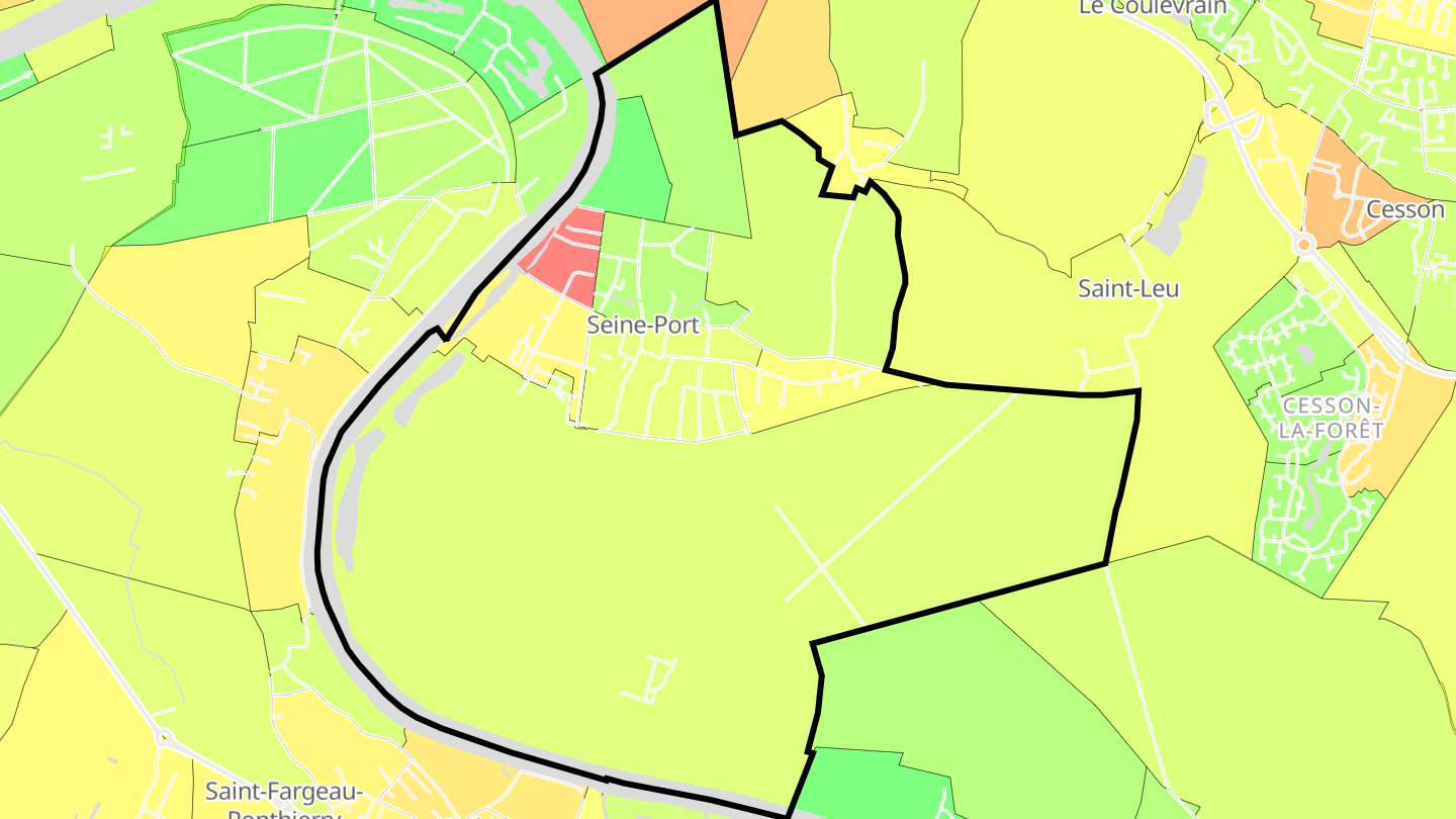 Carte des prix de l'immobilier Seine-Port