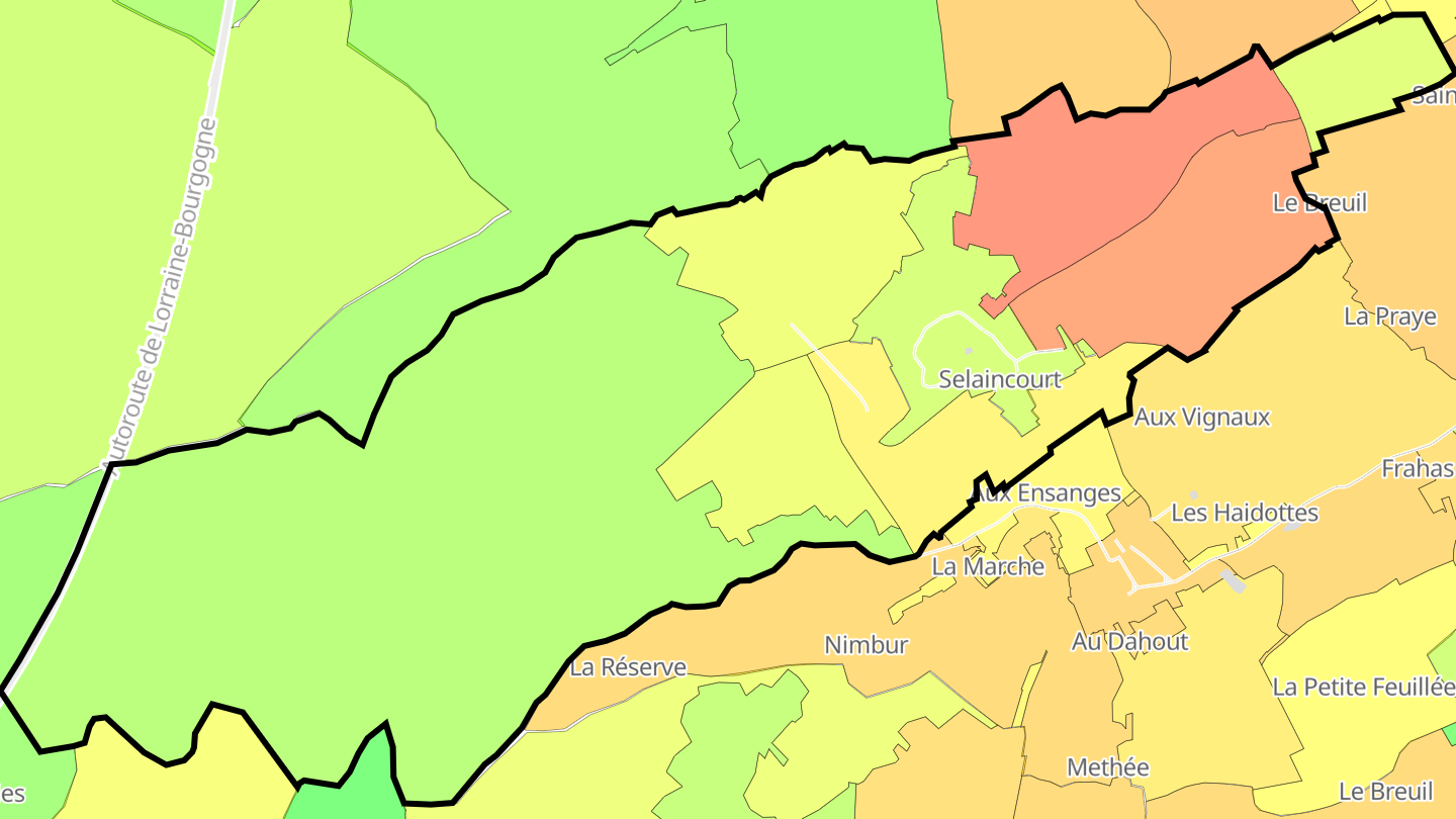 Carte des prix de l'immobilier Selaincourt