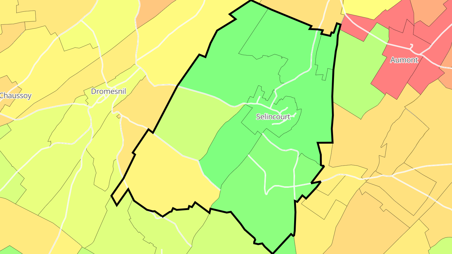Carte des prix de l'immobilier Selincourt