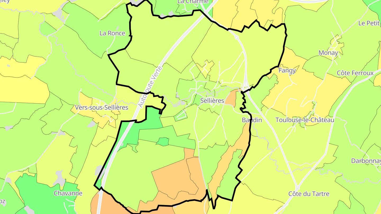 Carte des prix de l'immobilier Sellières