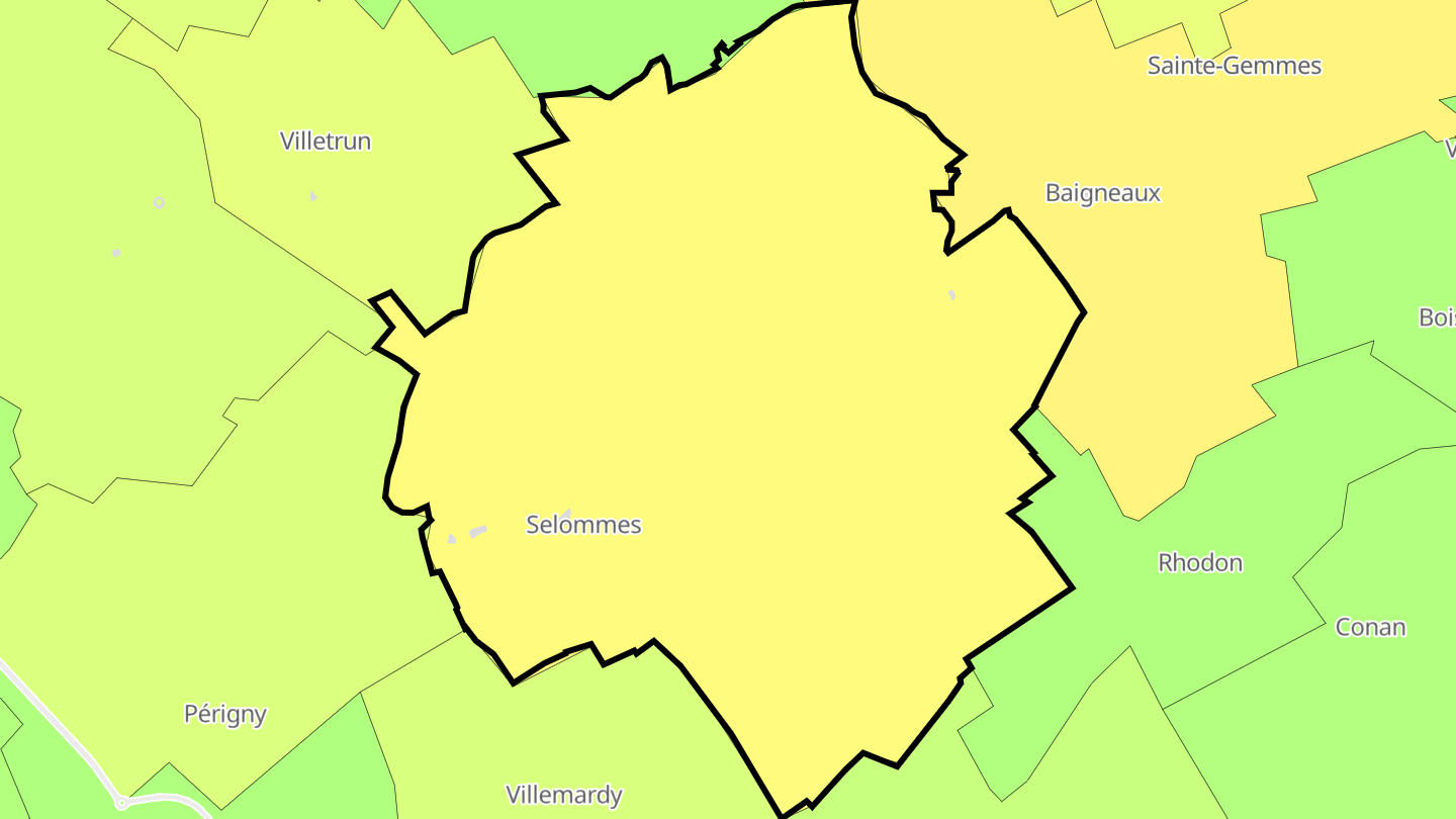 Carte des prix de l'immobilier Selommes