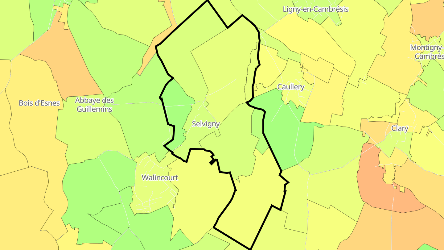 Carte des prix de l'immobilier Selvigny
