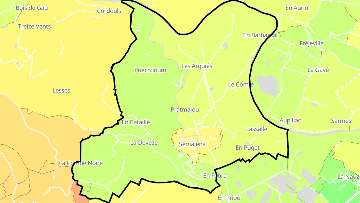 Carte des prix de l'immobilier Sémalens