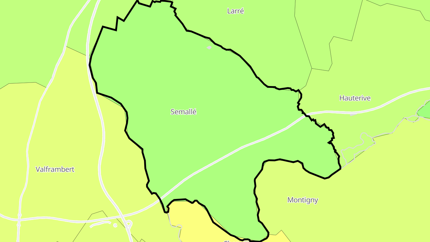 Carte des prix de l'immobilier Semallé