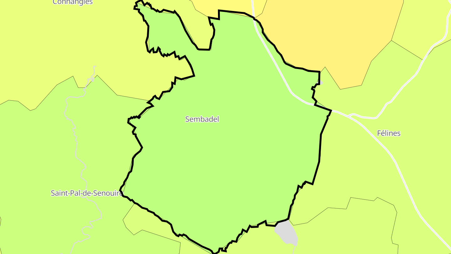 Carte des prix de l'immobilier Sembadel