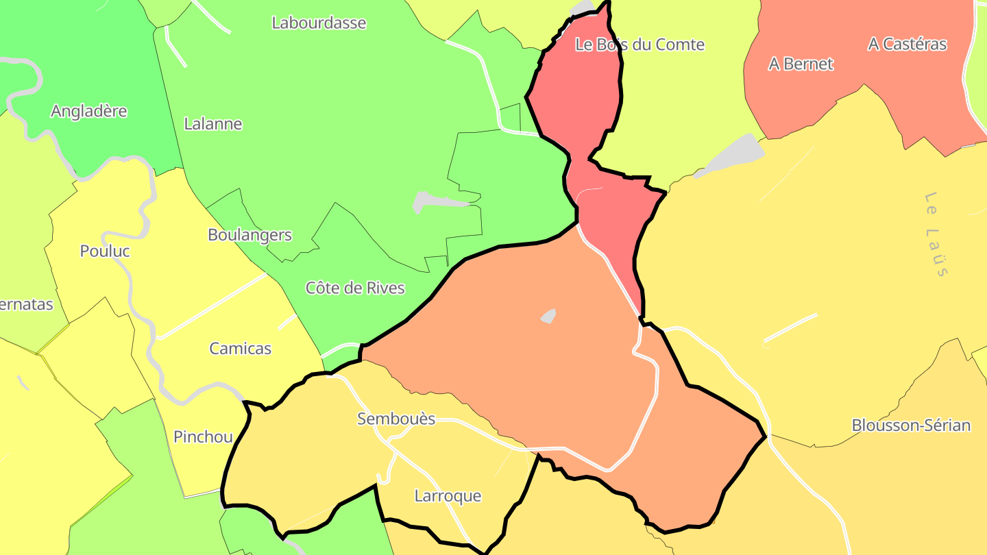 Carte des prix de l'immobilier Sembouès