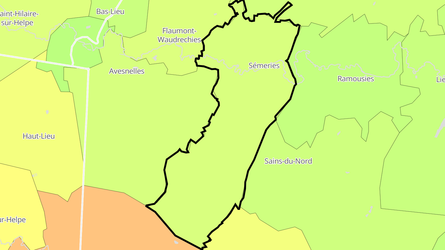 Carte des prix de l'immobilier Sémeries