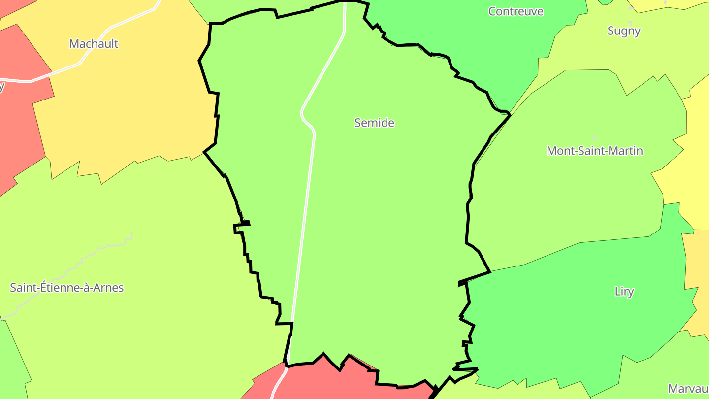 Carte des prix de l'immobilier Semide