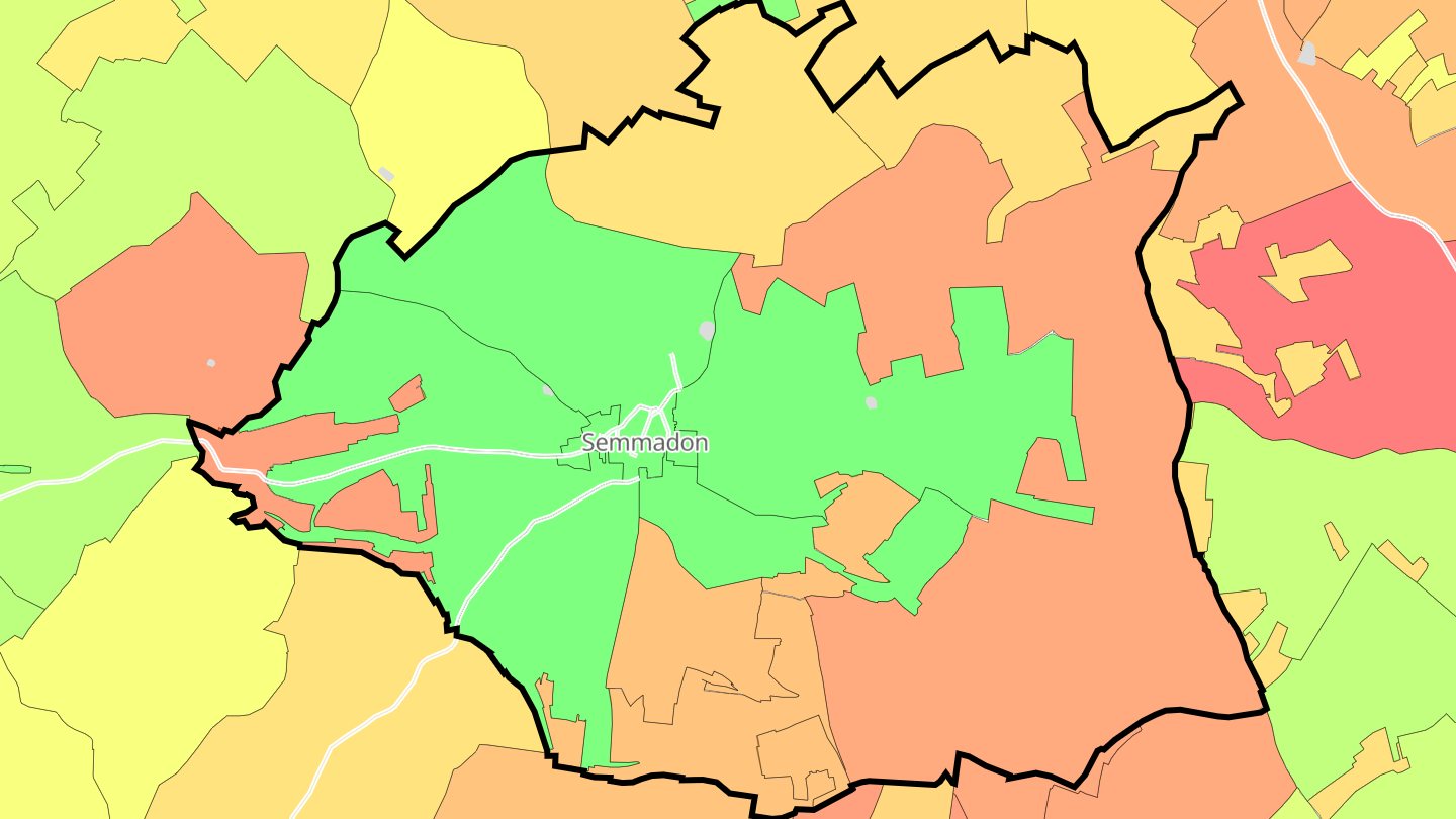 Carte des prix de l'immobilier Semmadon