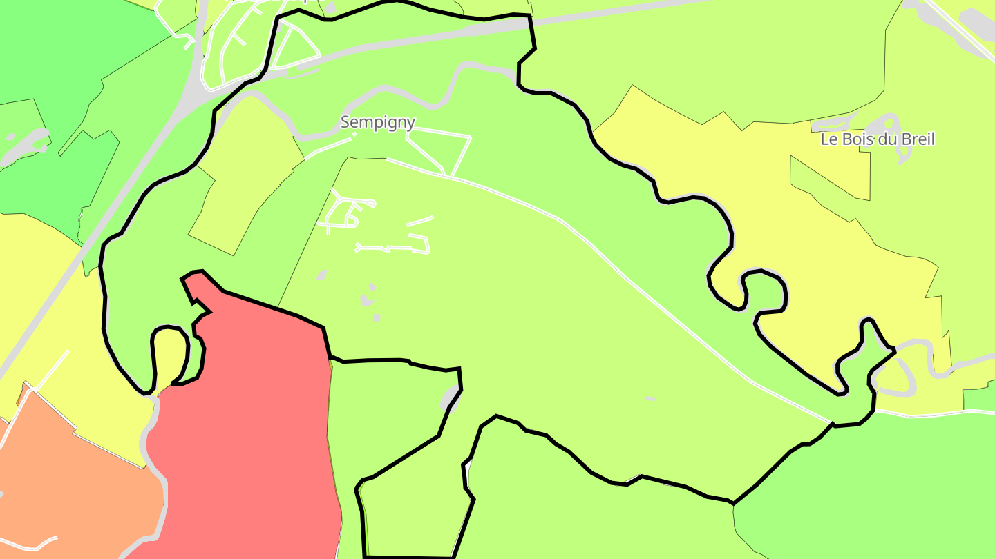 Carte des prix de l'immobilier Sempigny