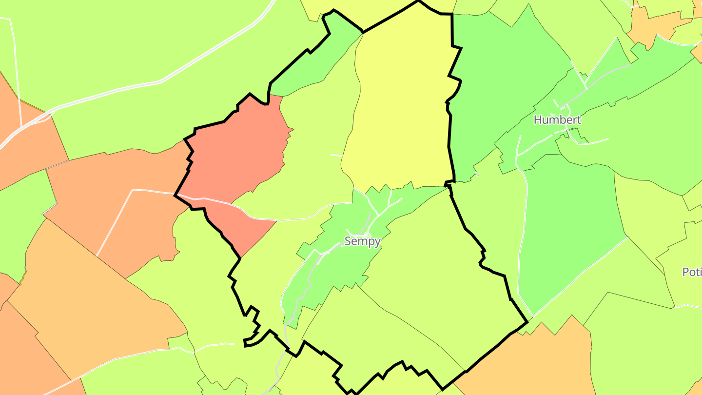 Carte des prix de l'immobilier Sempy