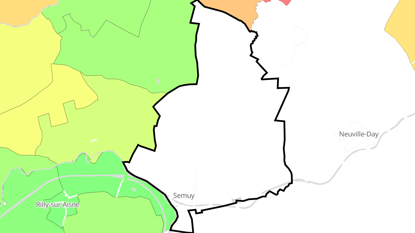 Carte des prix de l'immobilier Semuy