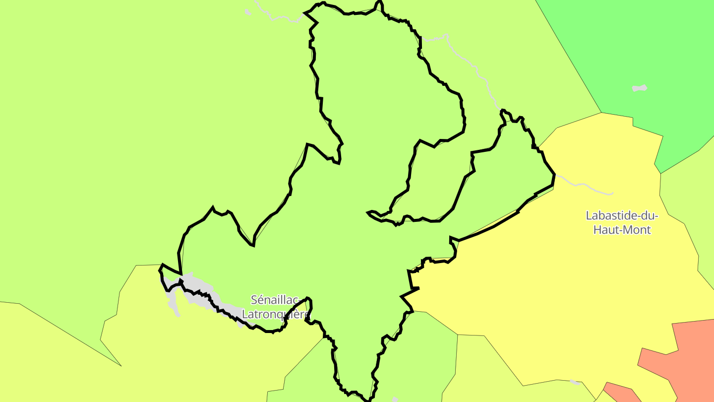 Carte des prix de l'immobilier Sénaillac-Latronquière