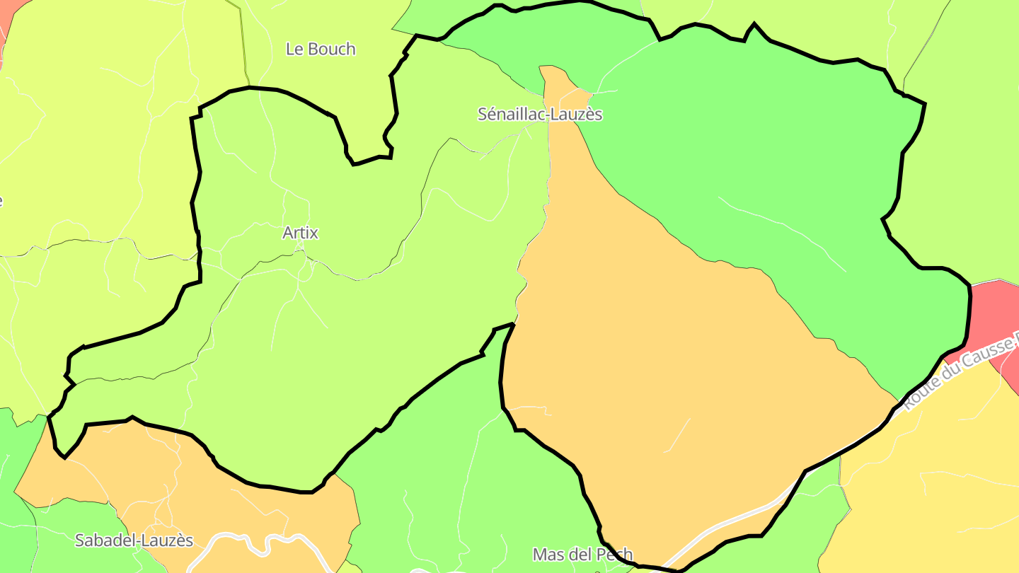 Carte des prix de l'immobilier Sénaillac-Lauzès
