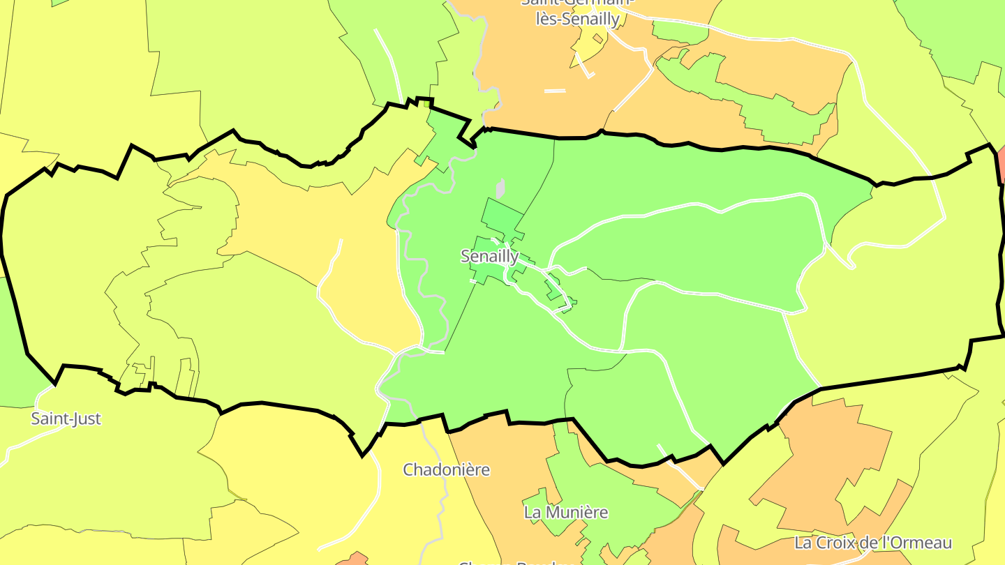 Carte des prix de l'immobilier Senailly