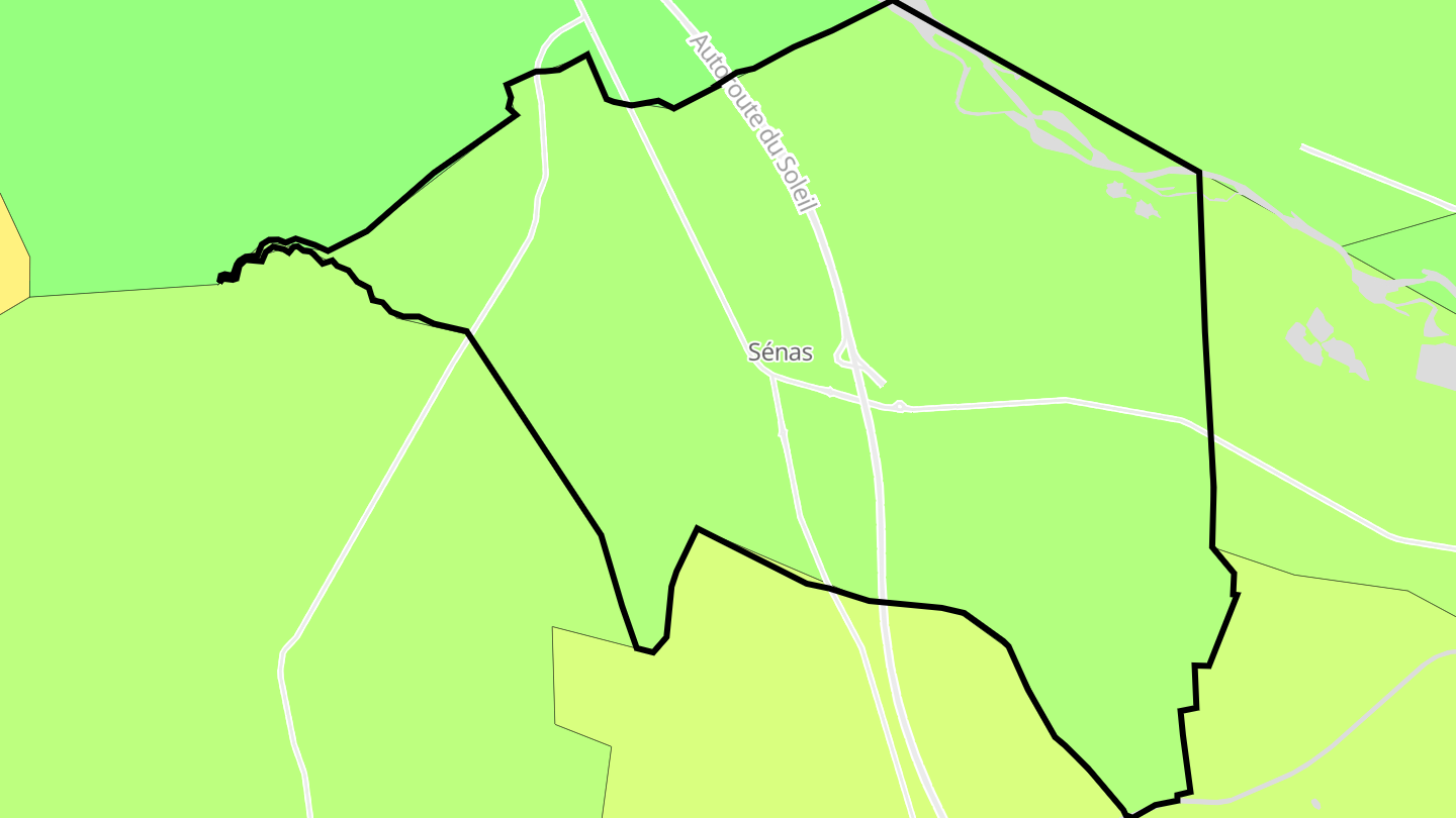 Carte des prix de l'immobilier Sénas