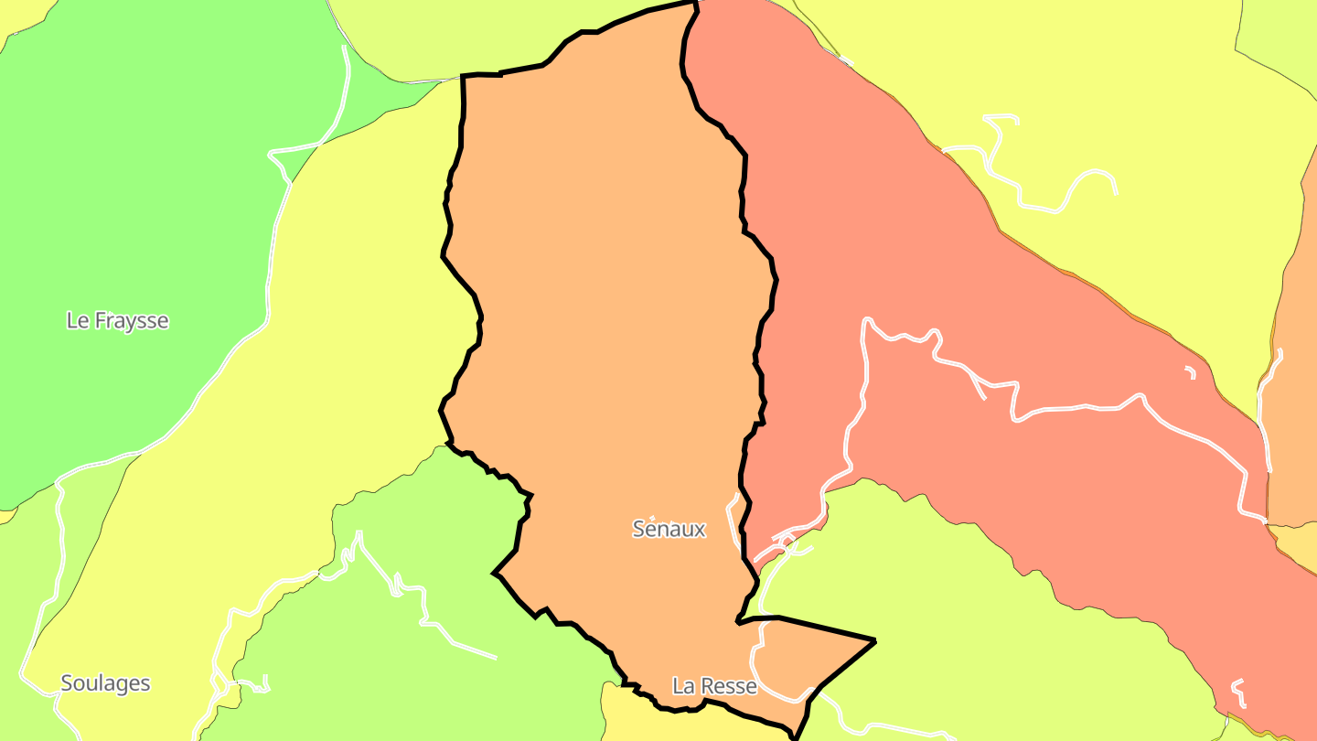 Carte des prix de l'immobilier Senaux