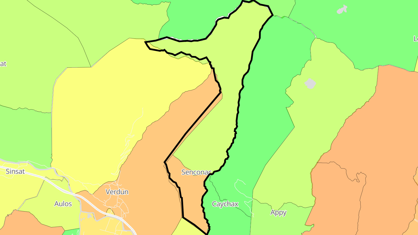 Carte des prix de l'immobilier Senconac
