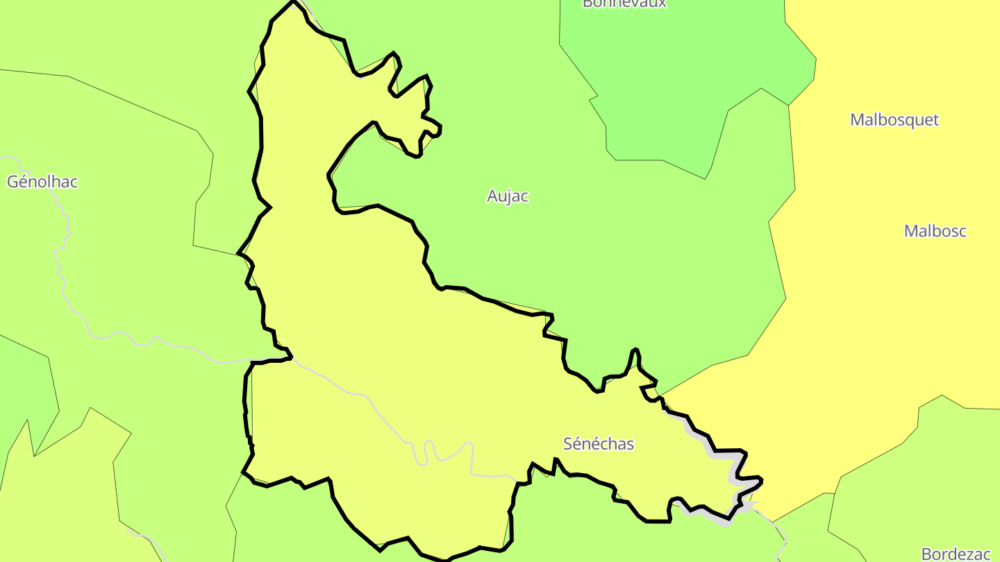Carte des prix de l'immobilier Sénéchas