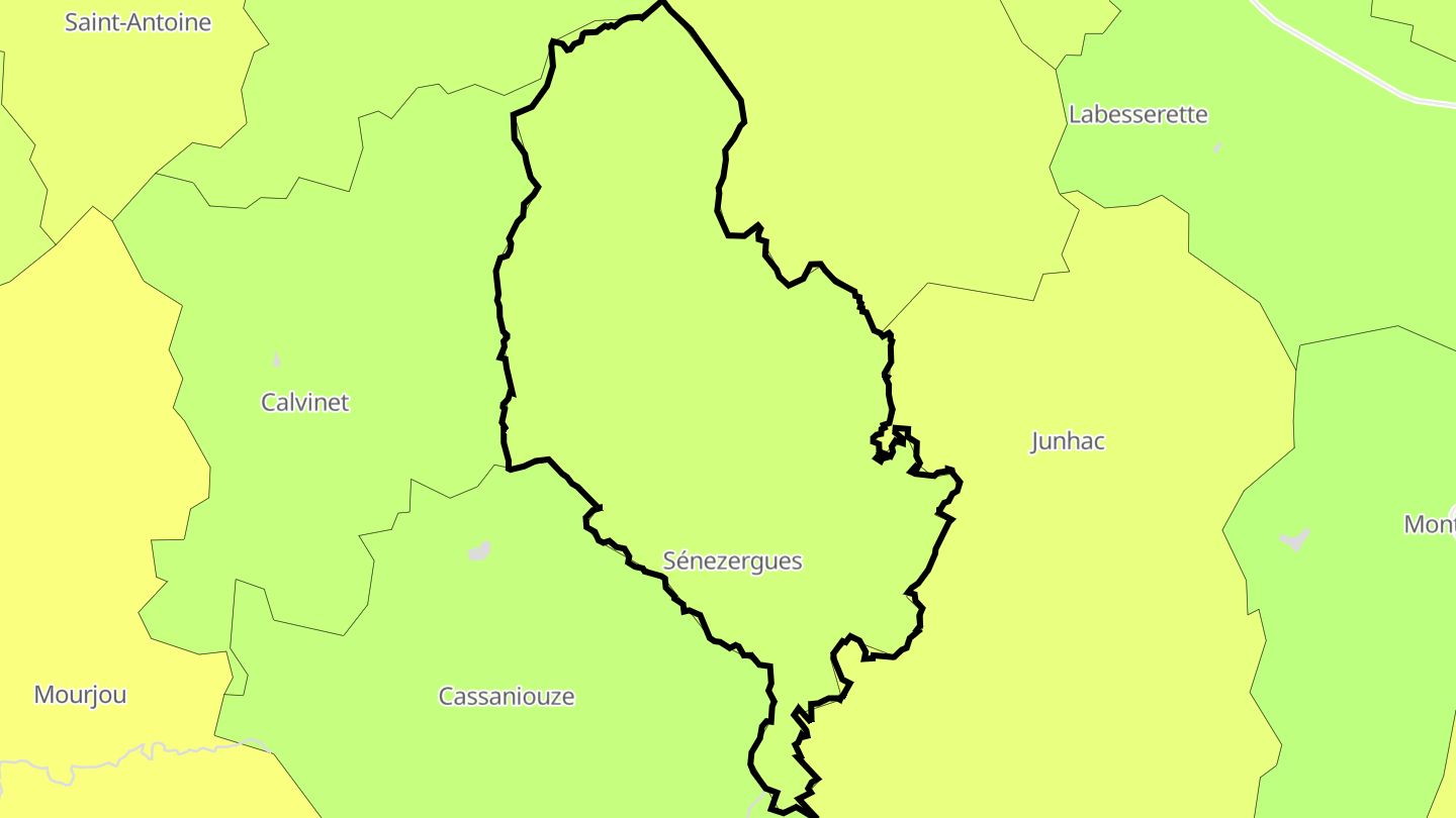 Carte des prix de l'immobilier Sénezergues