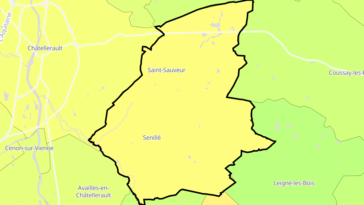 Carte des prix de l'immobilier Senillé-Saint-Sauveur