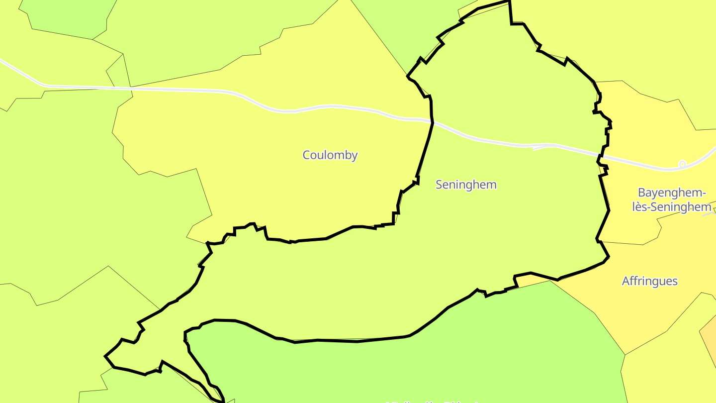 Carte des prix de l'immobilier Seninghem