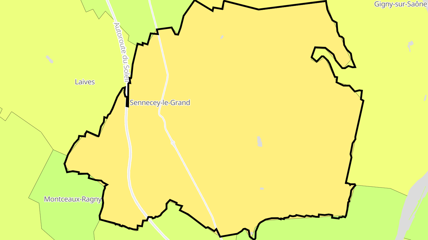 Carte des prix de l'immobilier Sennecey-le-Grand