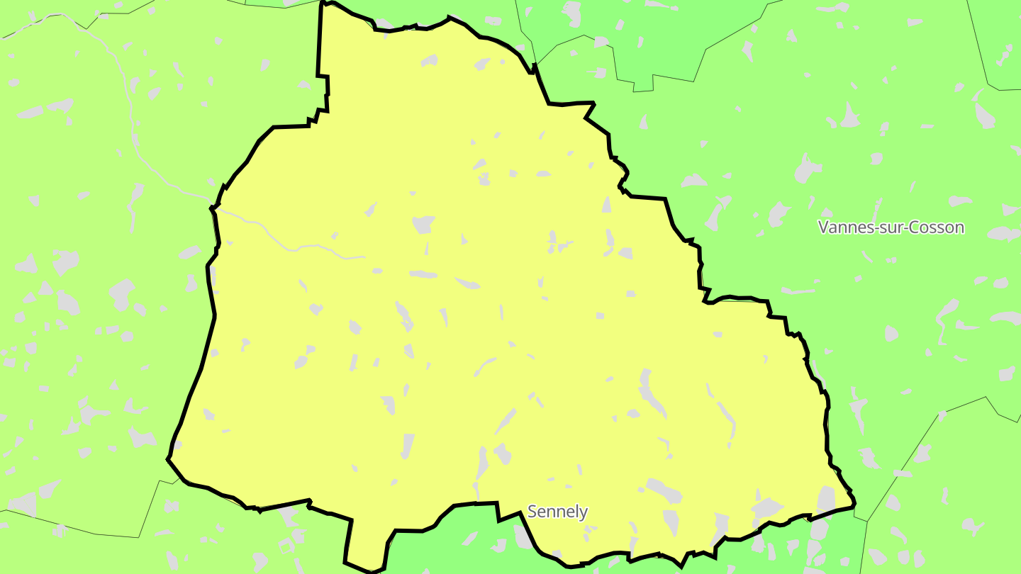 Carte des prix de l'immobilier Sennely