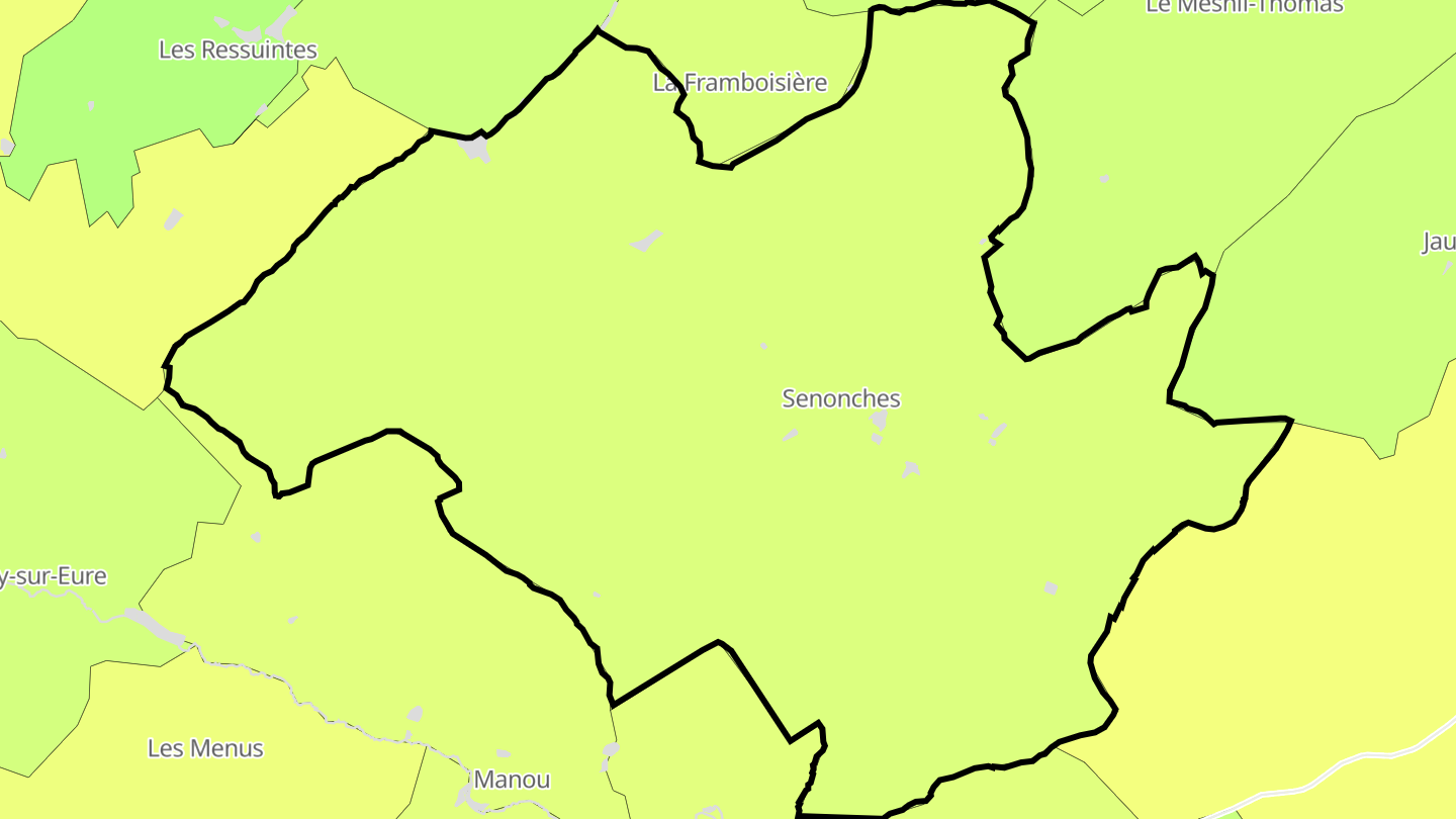 Carte des prix de l'immobilier Senonches