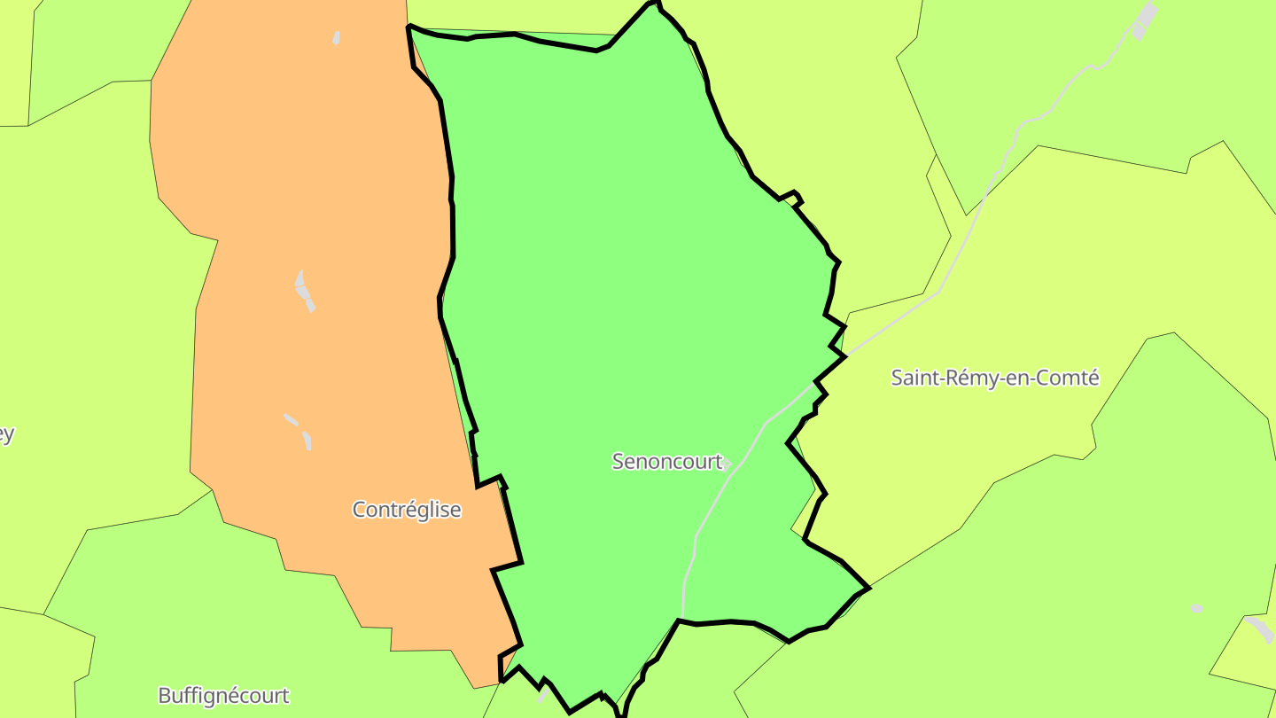 Carte des prix de l'immobilier Senoncourt