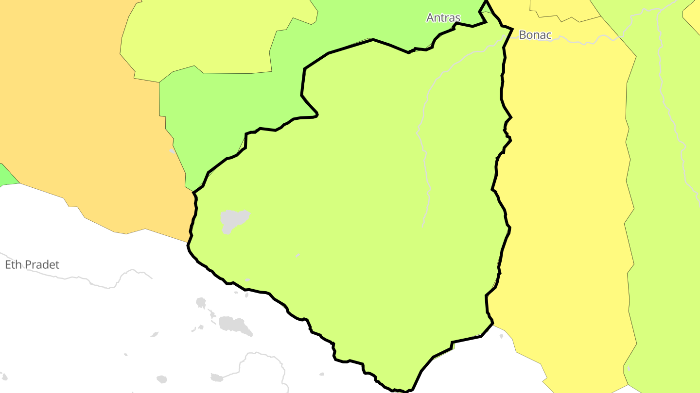 Carte des prix de l'immobilier Sentein