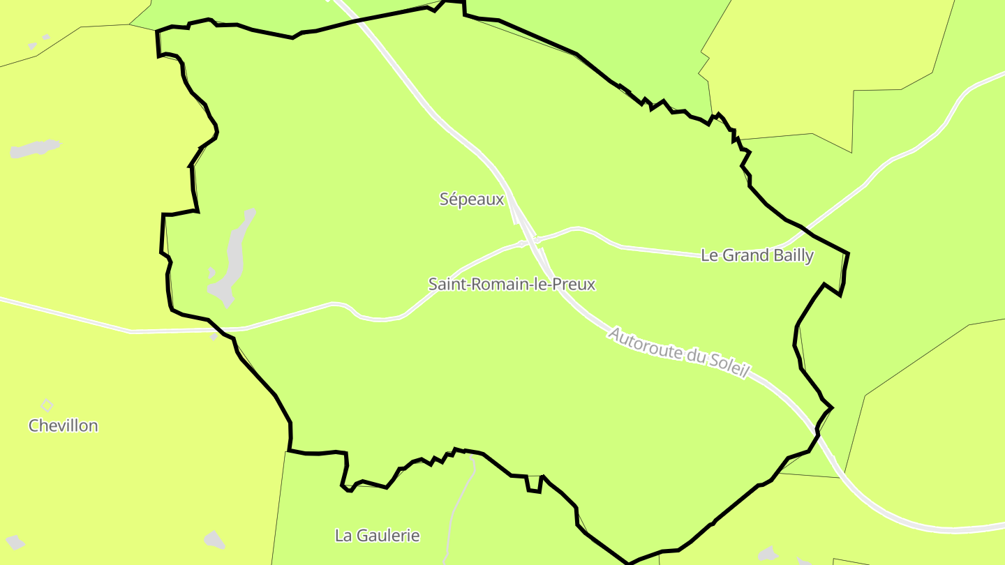 Carte des prix de l'immobilier Sépeaux-Saint Romain