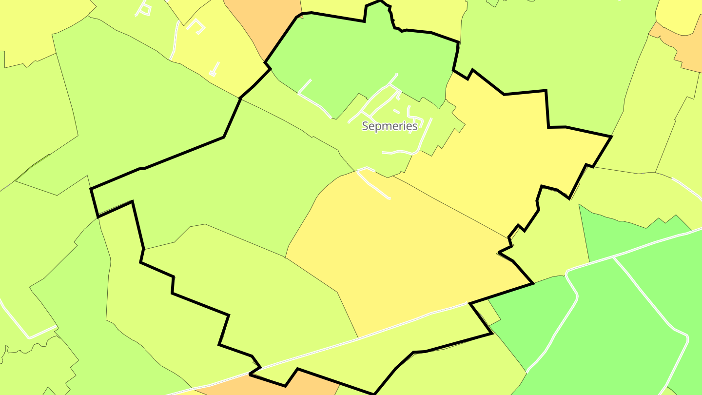 Carte des prix de l'immobilier Sepmeries