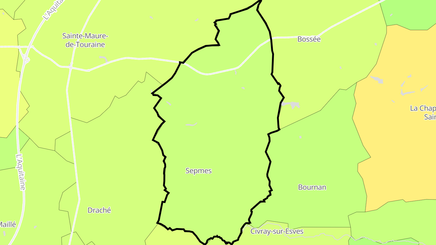 Carte des prix de l'immobilier Sepmes