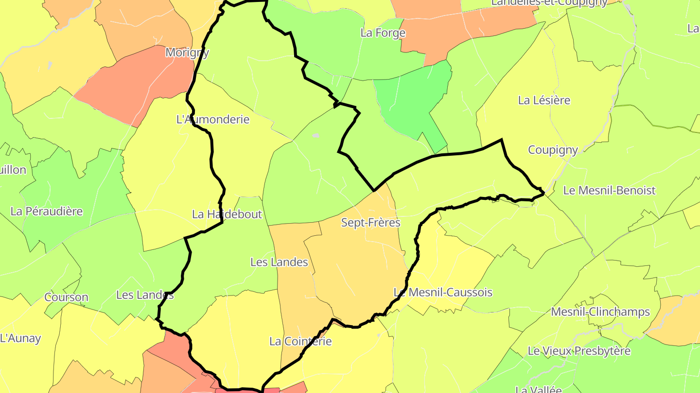 Carte des prix de l'immobilier Sept-Frères