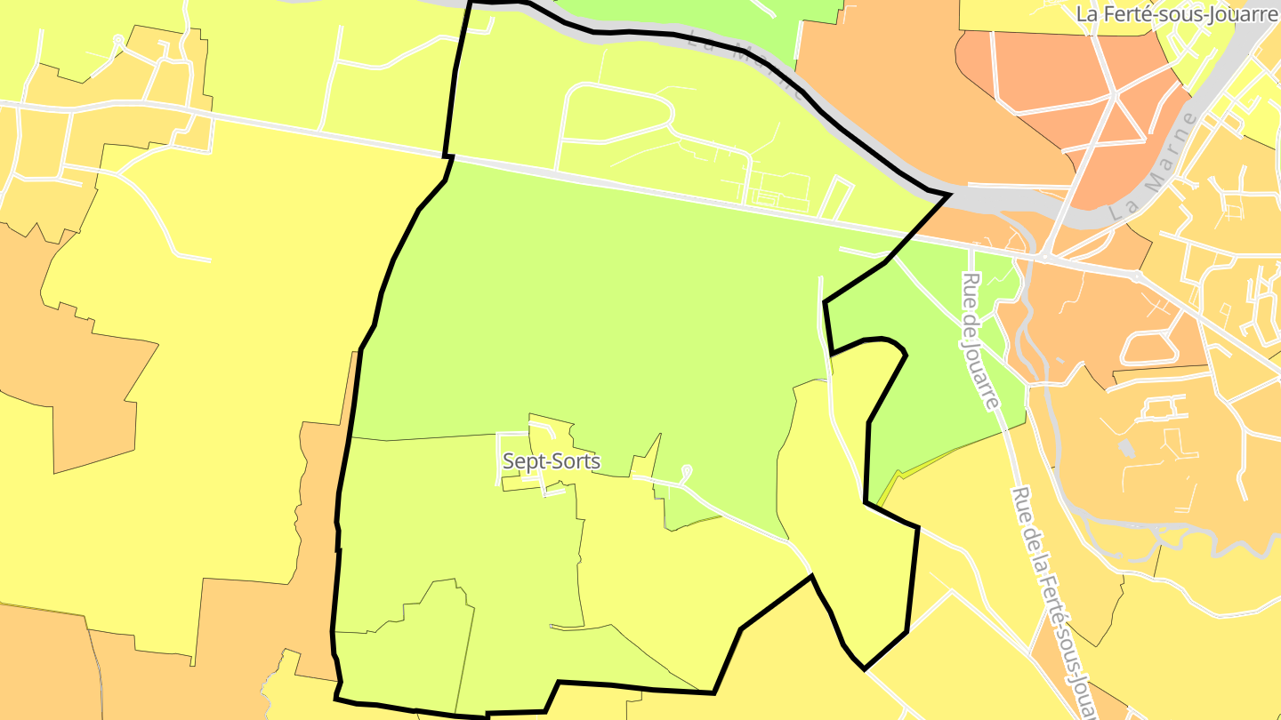 Carte des prix de l'immobilier Sept-Sorts