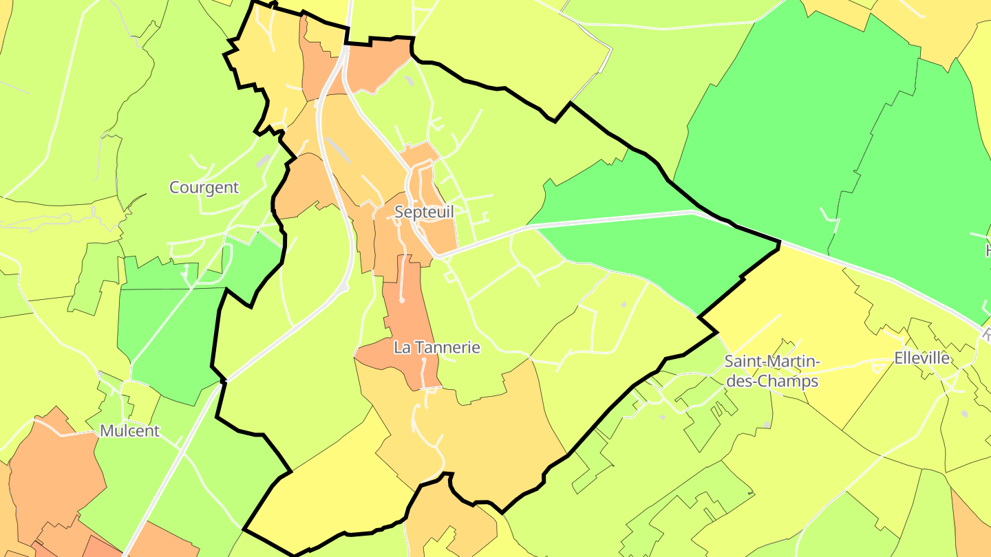 Carte des prix de l'immobilier Septeuil