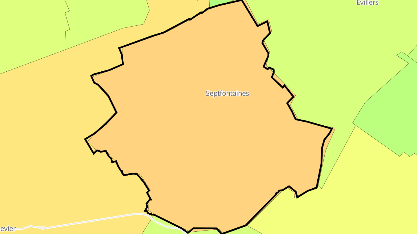 Carte des prix de l'immobilier Septfontaines