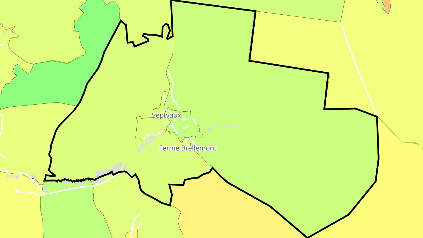 Carte des prix de l'immobilier Septvaux