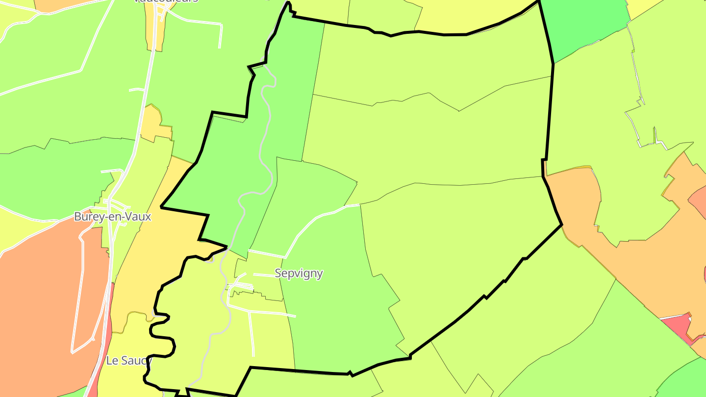 Carte des prix de l'immobilier Sepvigny