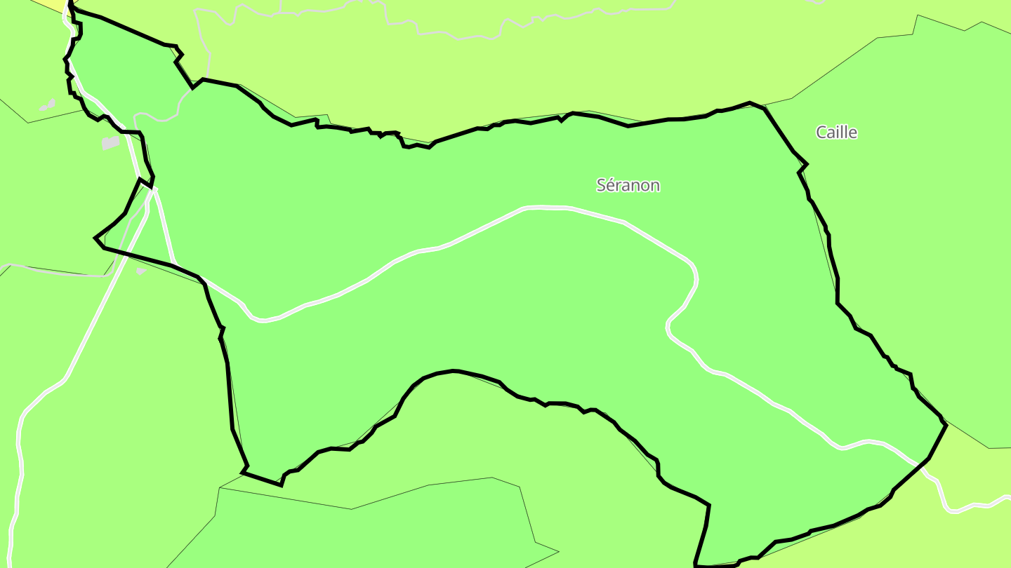 Carte des prix de l'immobilier Séranon