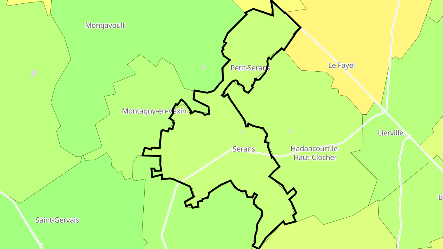Carte des prix de l'immobilier Serans