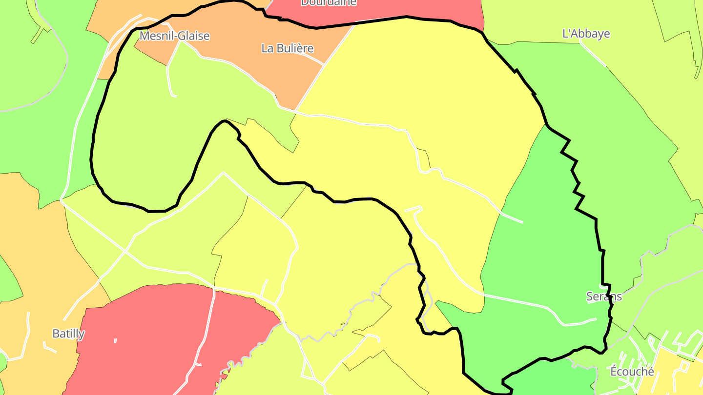 Carte des prix de l'immobilier Serans