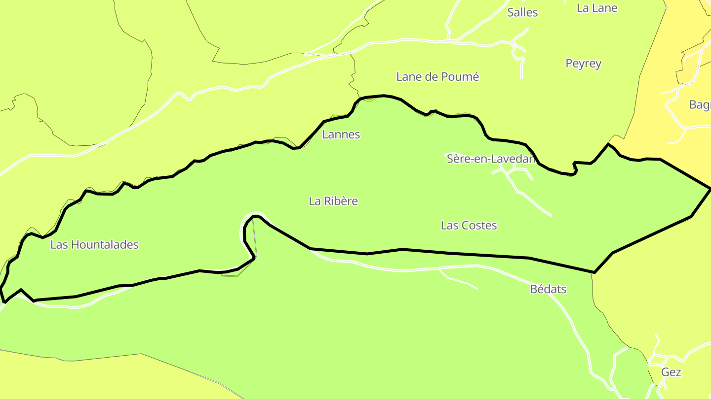 Carte des prix de l'immobilier Sère-en-Lavedan