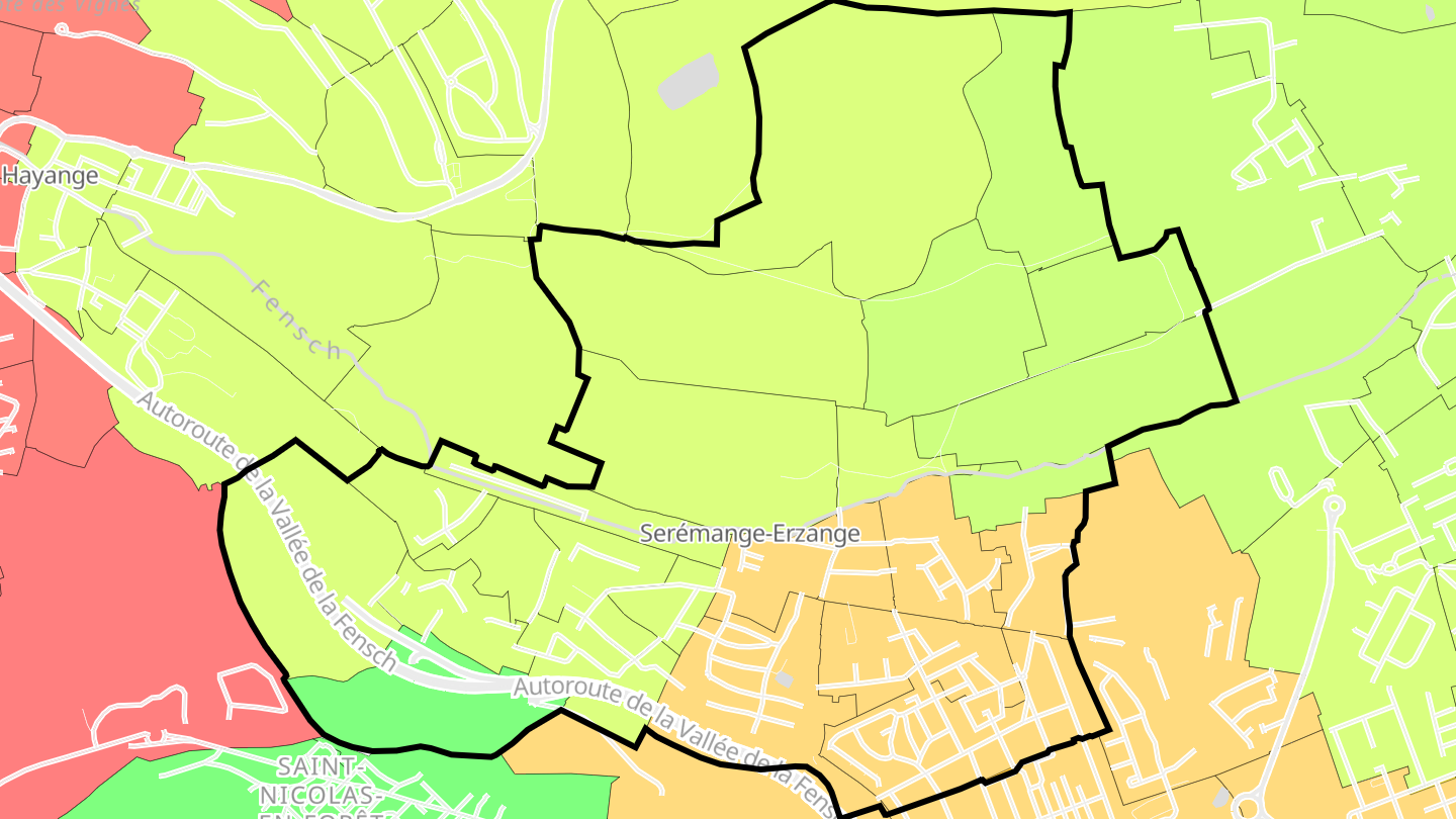 Carte des prix de l'immobilier Serémange-Erzange