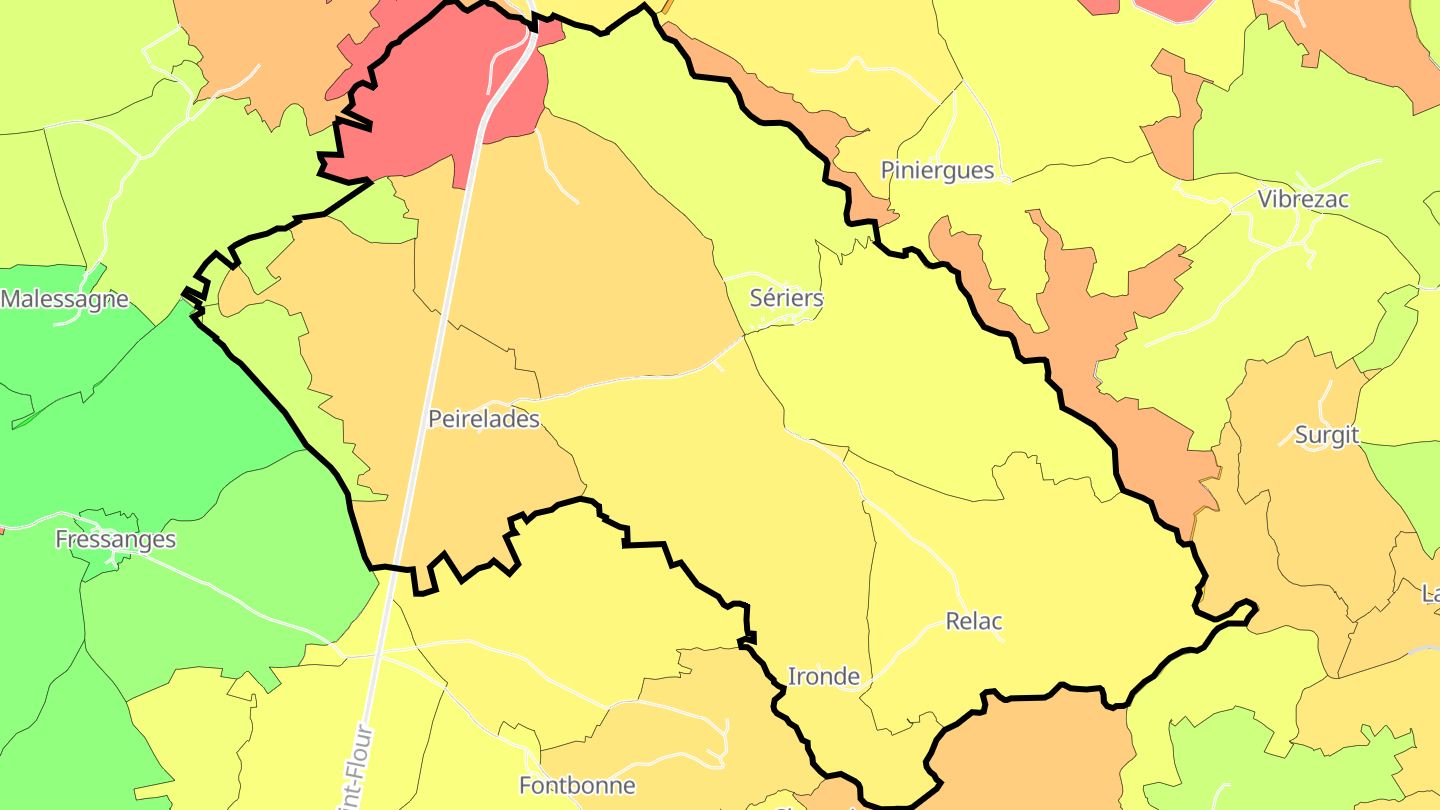 Carte des prix de l'immobilier Sériers
