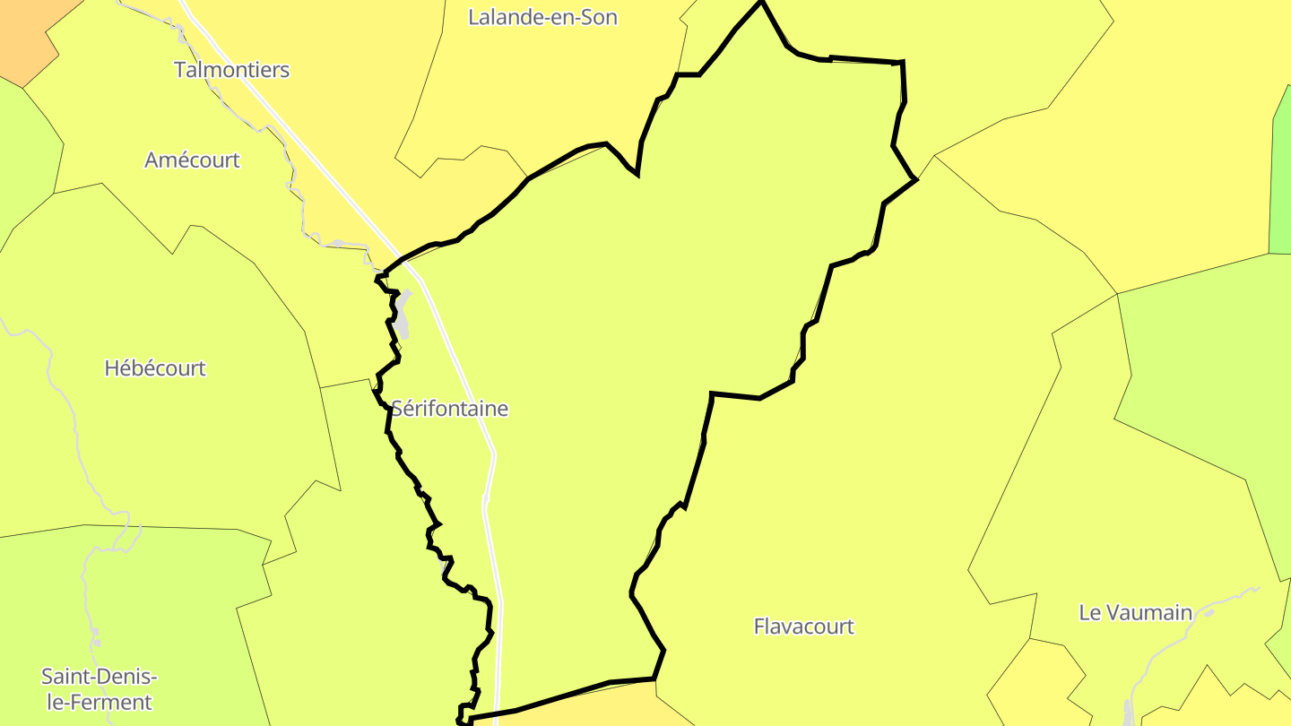 Carte des prix de l'immobilier Sérifontaine