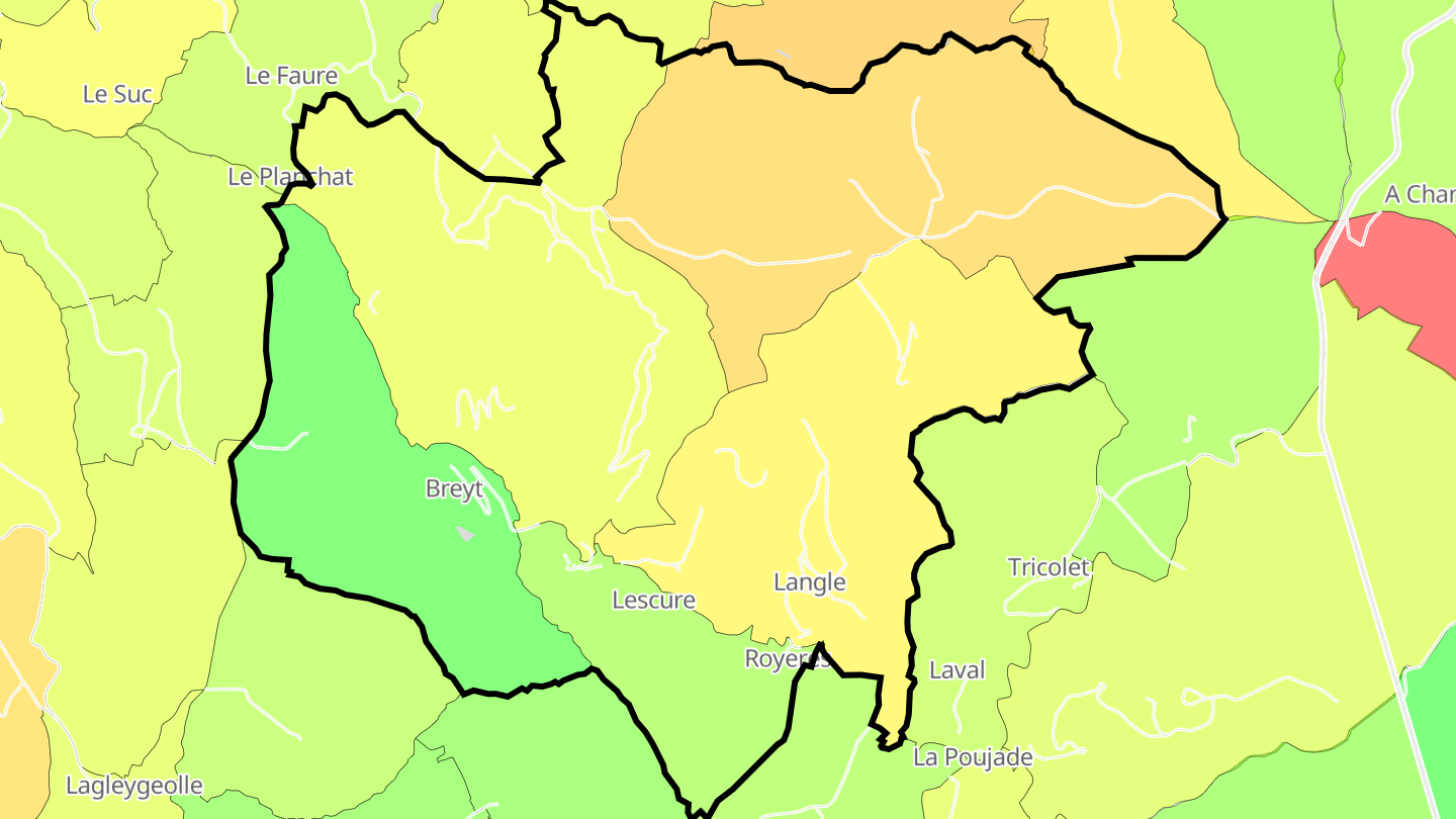 Carte des prix de l'immobilier Sérilhac