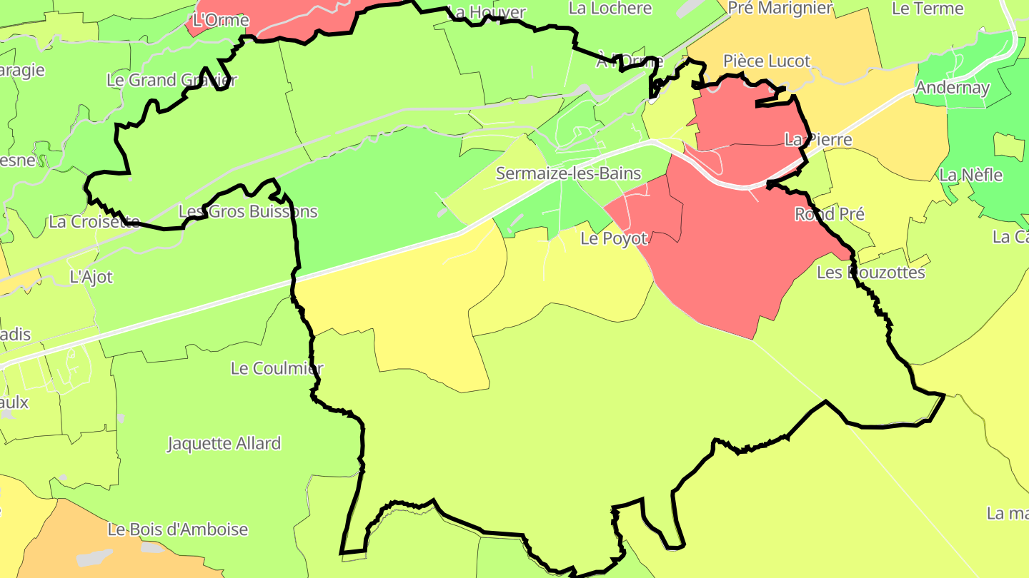 Carte des prix de l'immobilier Sermaize-les-Bains